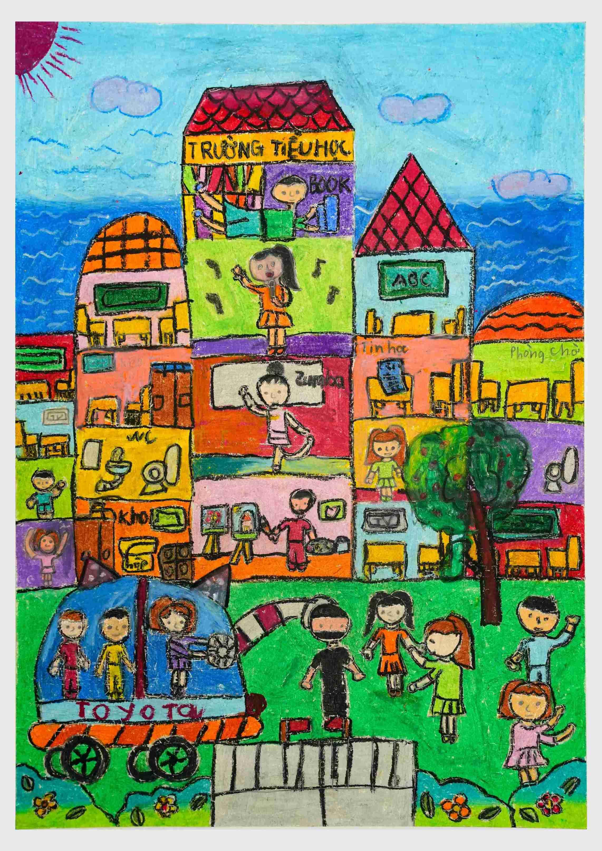 Ô tô hình thú cưng ngăn chặn người lạ vào trường học