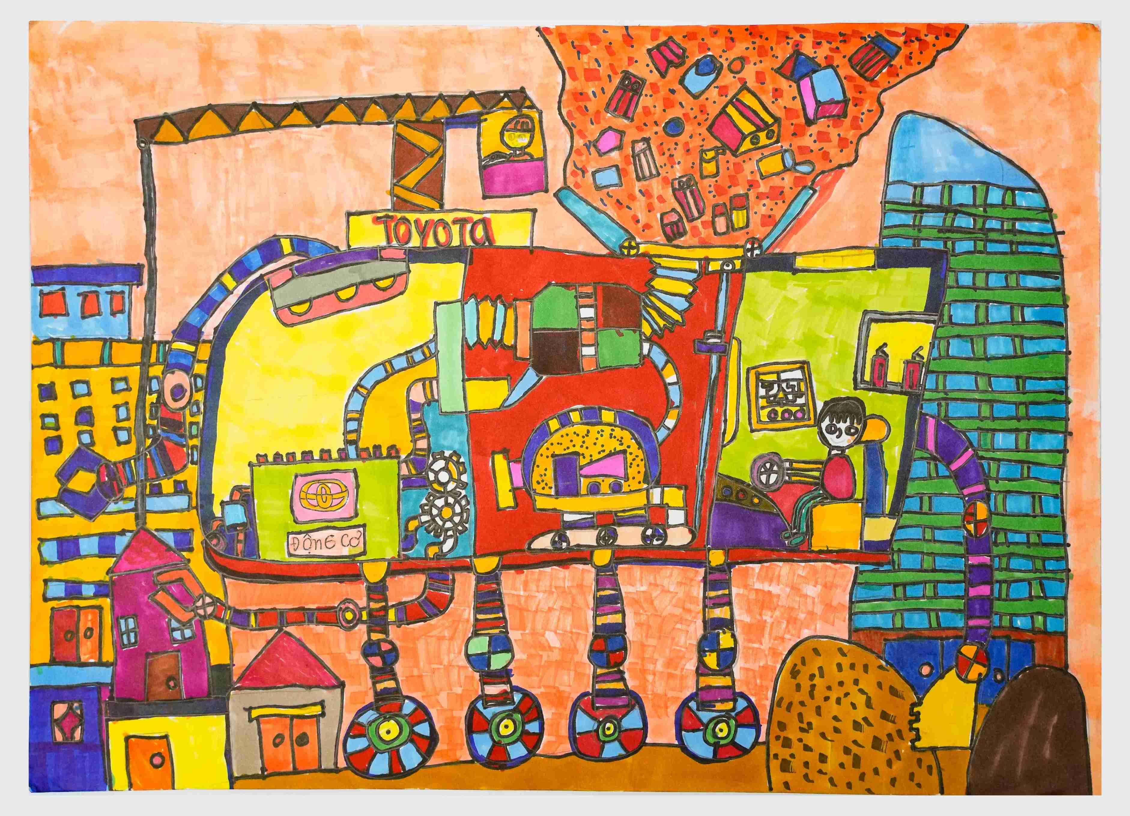 Chiếc ô tô xây nhà cho người nghèo bằng rác thải, vật liệu xây dựng