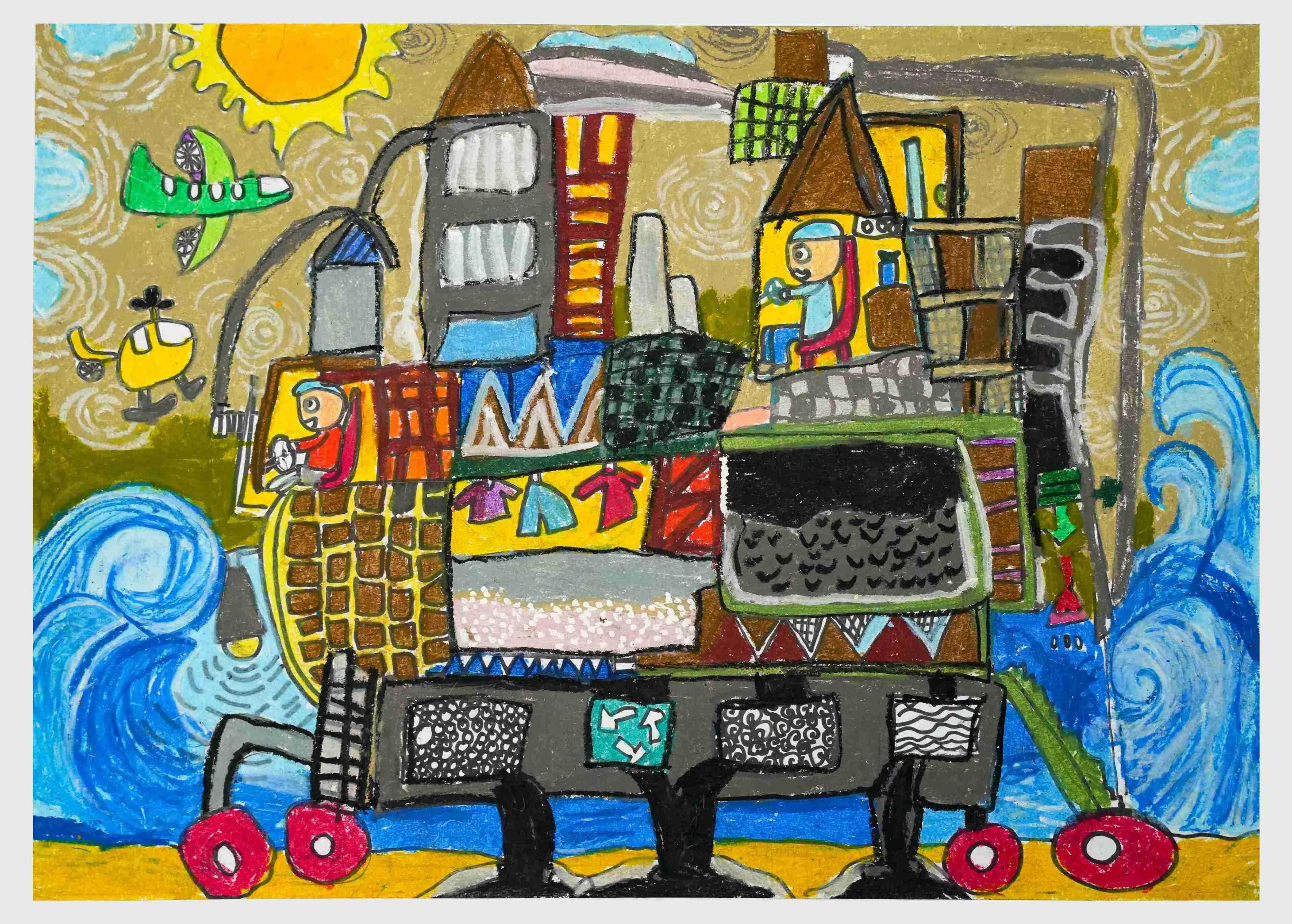 Ô tô thăm dò, khai thác và chế biến dầu, khoáng sản dưới đáy đại dương, chạy bằng năng lượng mặt trời và năng lượng sóng biển