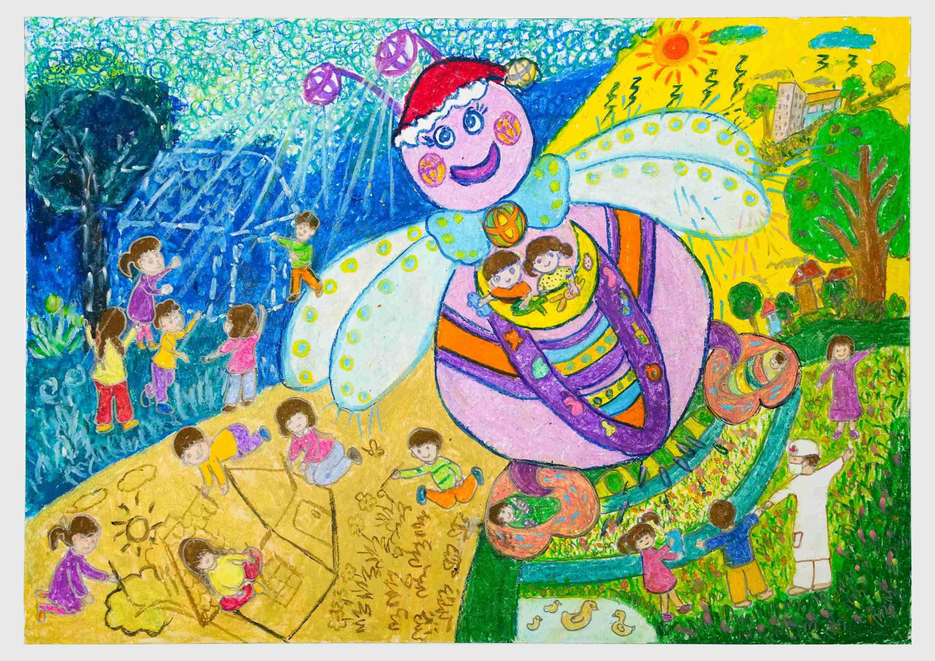 Xe con ong chăm chỉ