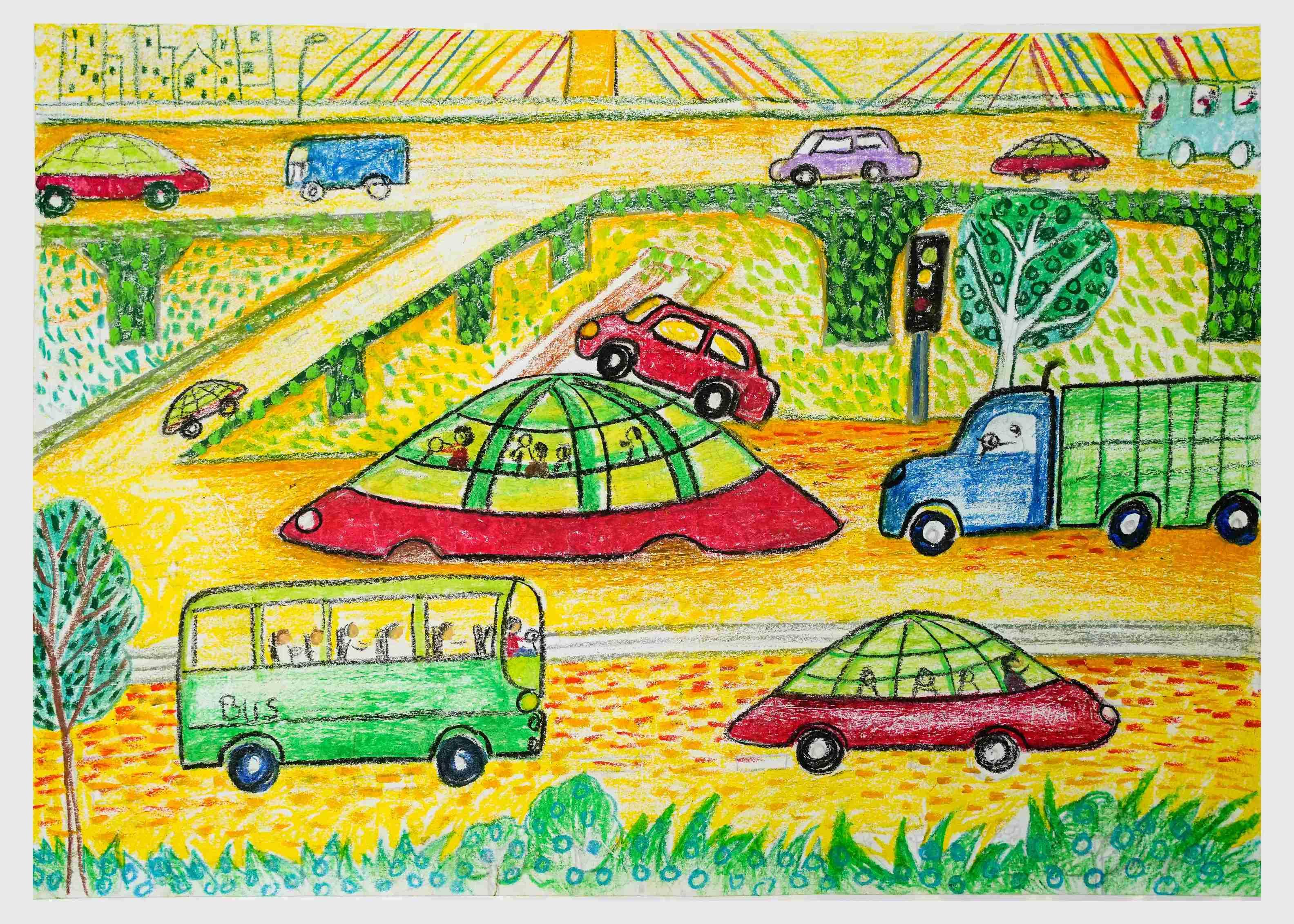 Chiếc ô tô mai rùa tránh tai nạn giao thông cho mọi người