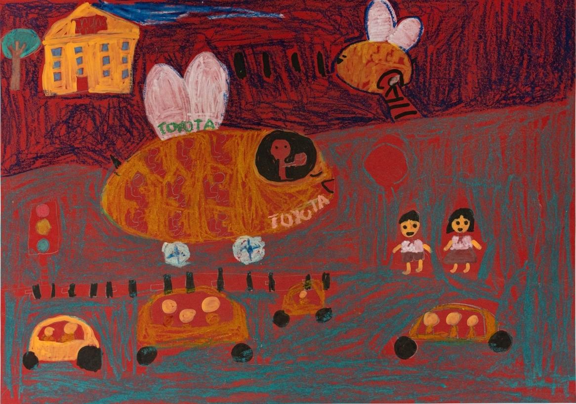 Xe bọ ong hướng dẫn trẻ em tham gia giao thông