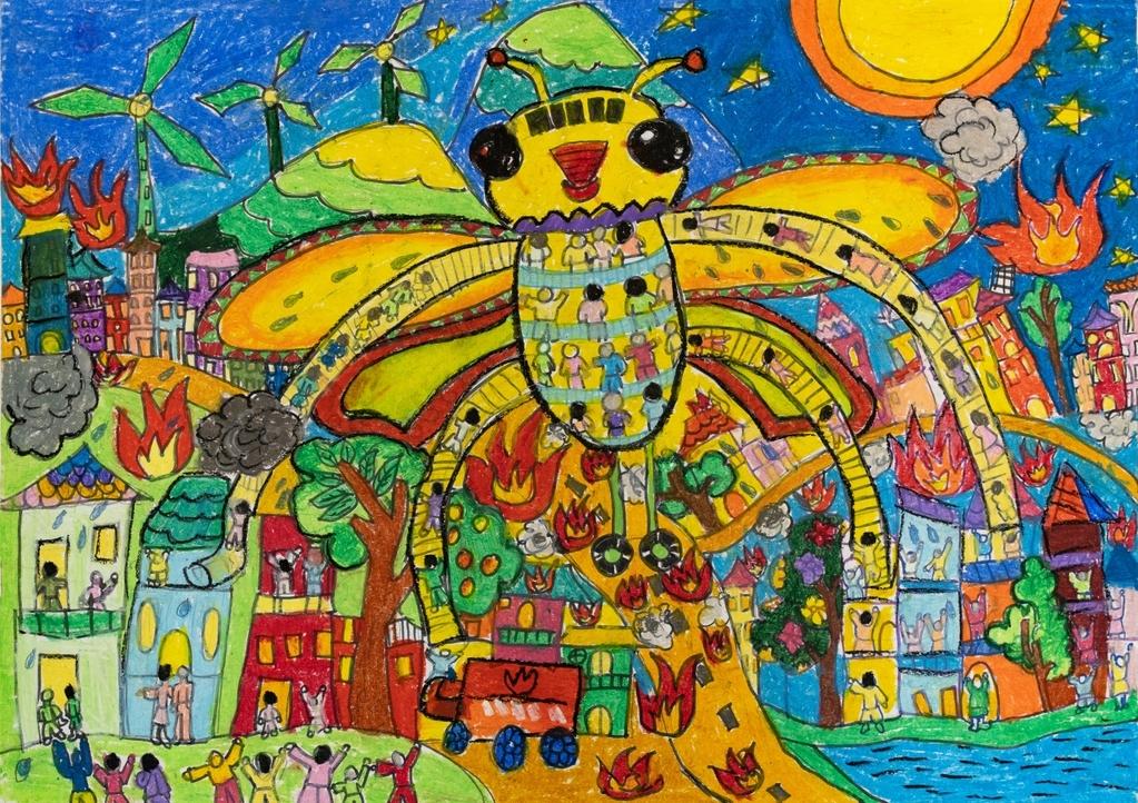 Chú voi phun nước dập đám cháy và cứu người