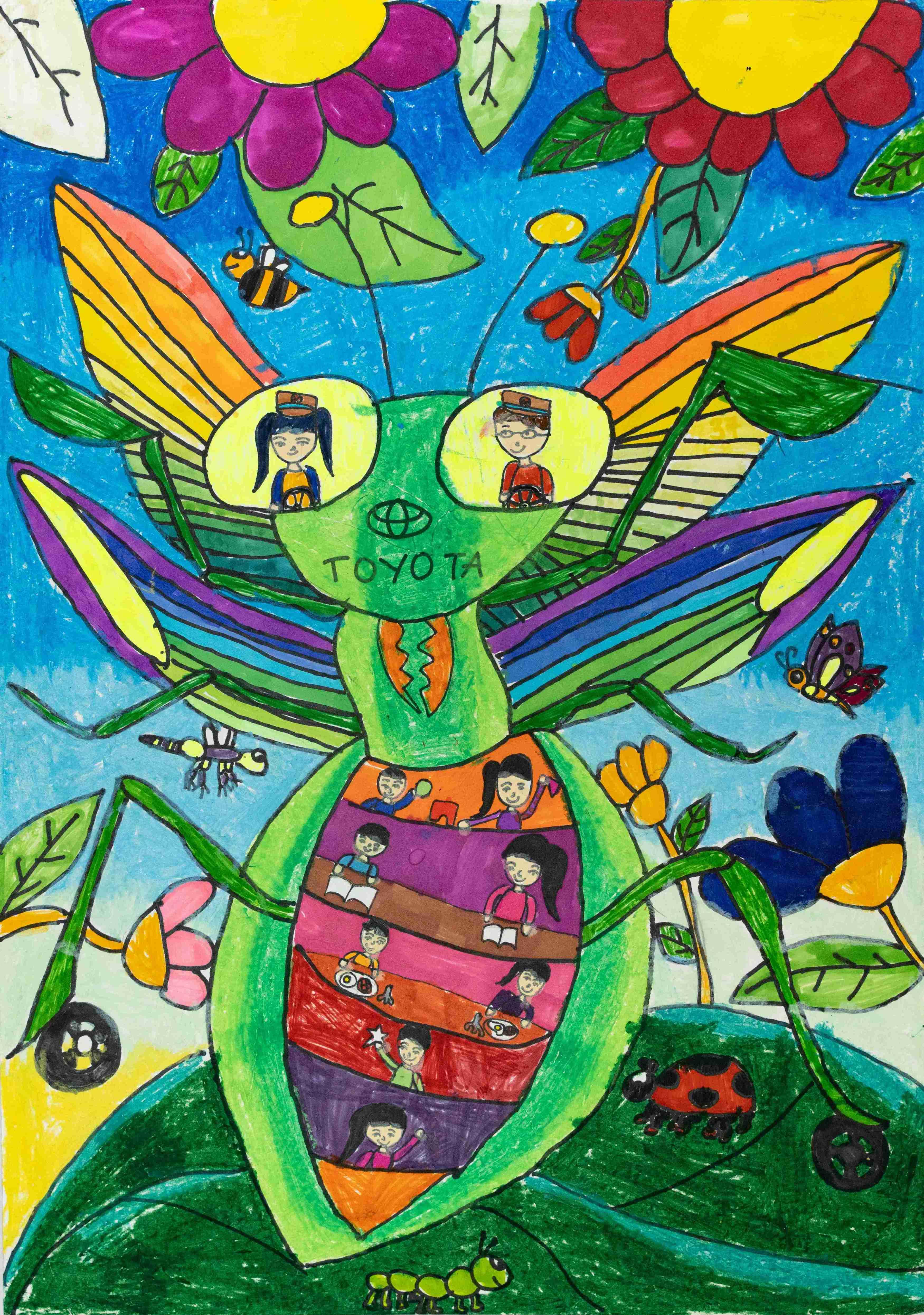 Chiếc xe hình con bọ ngựa thu nhỏ đi tìm hiểu thế giới tí hon của các con vật và môi trường sống