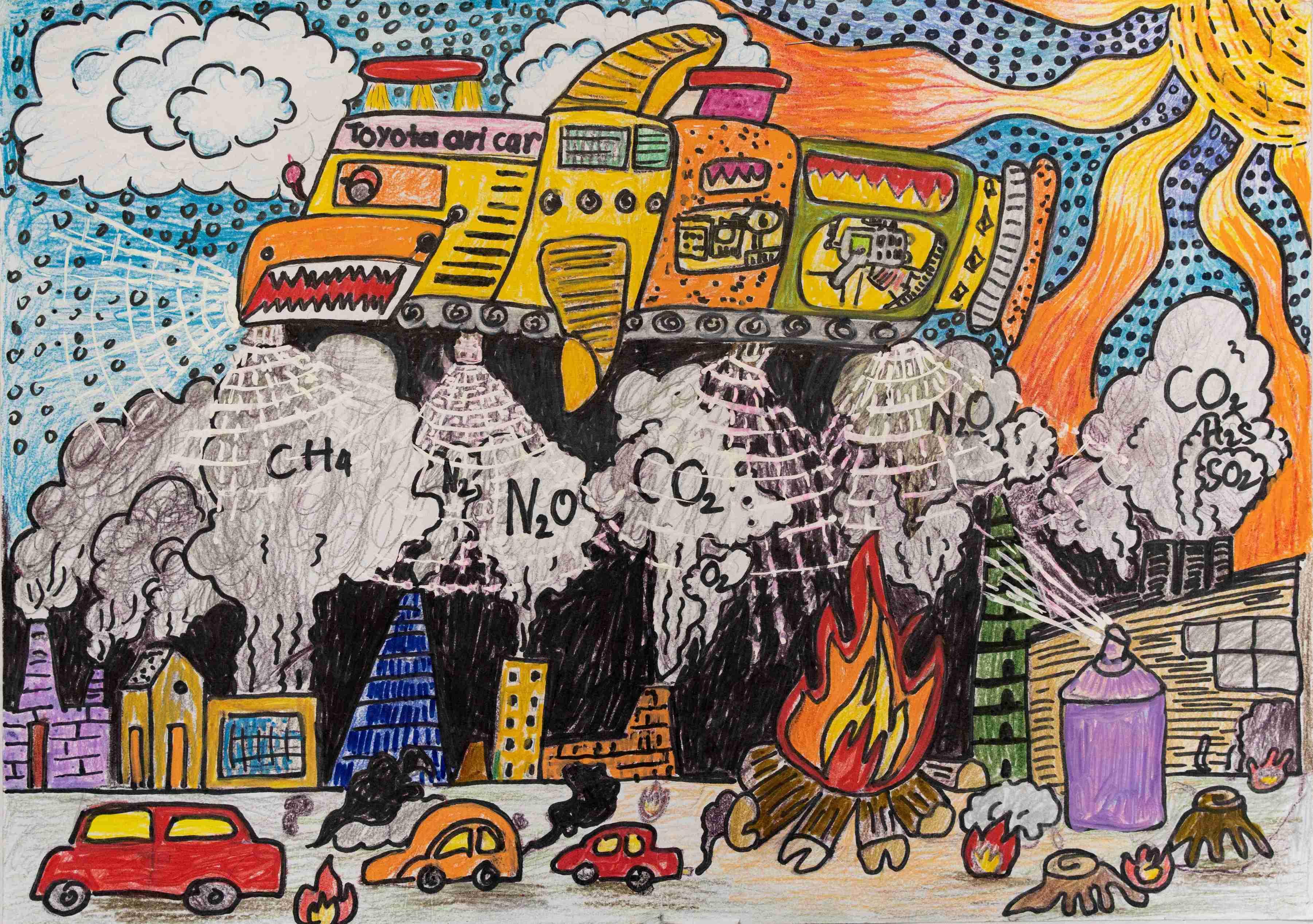 Ô tô hút và xử lý khí phát thải nhà kính gây nguy hiểm cho con người và môi trường