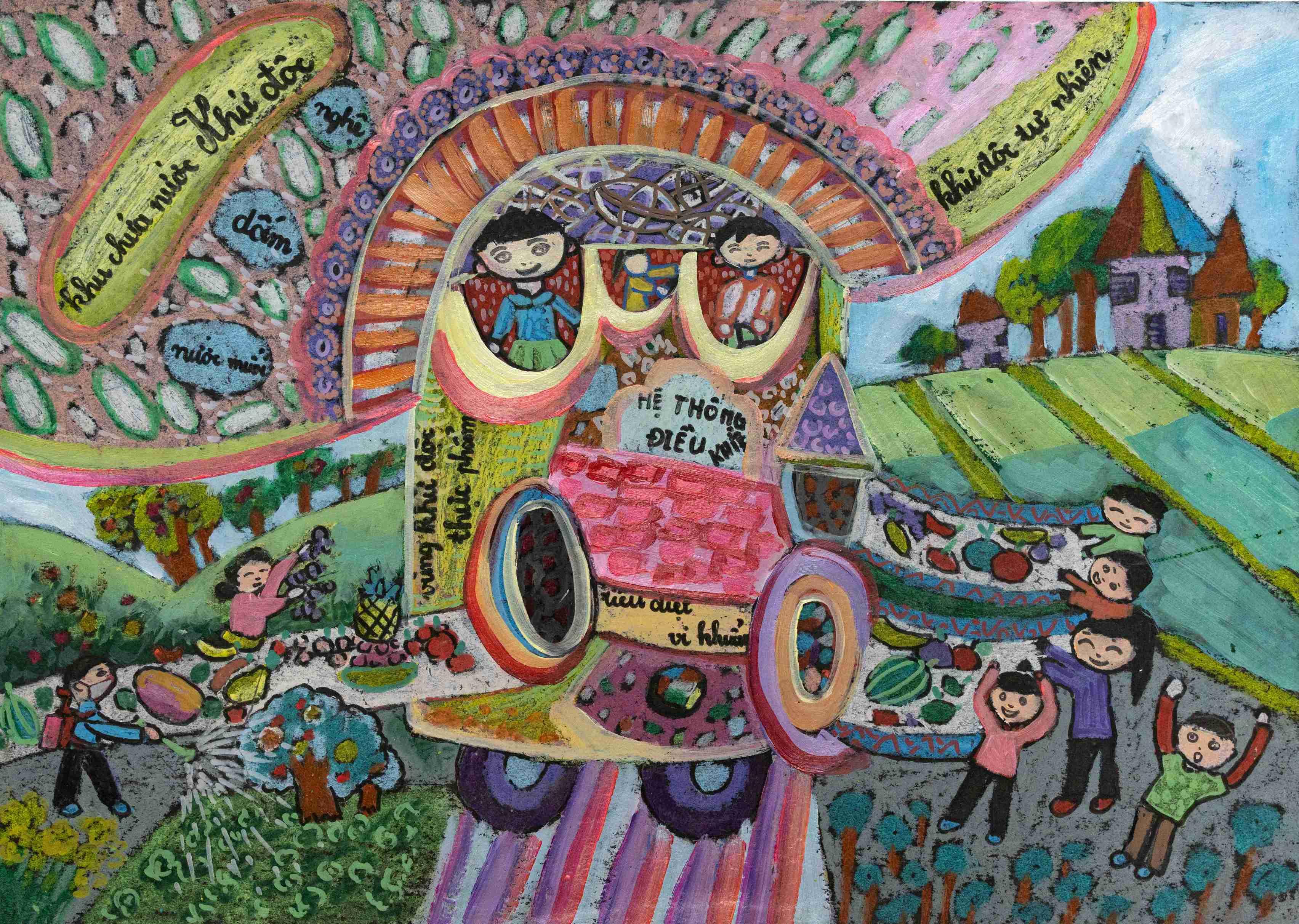 Ô tô cây nấm khử độc hoa quả, thực phẩm nhiễm hóa chất