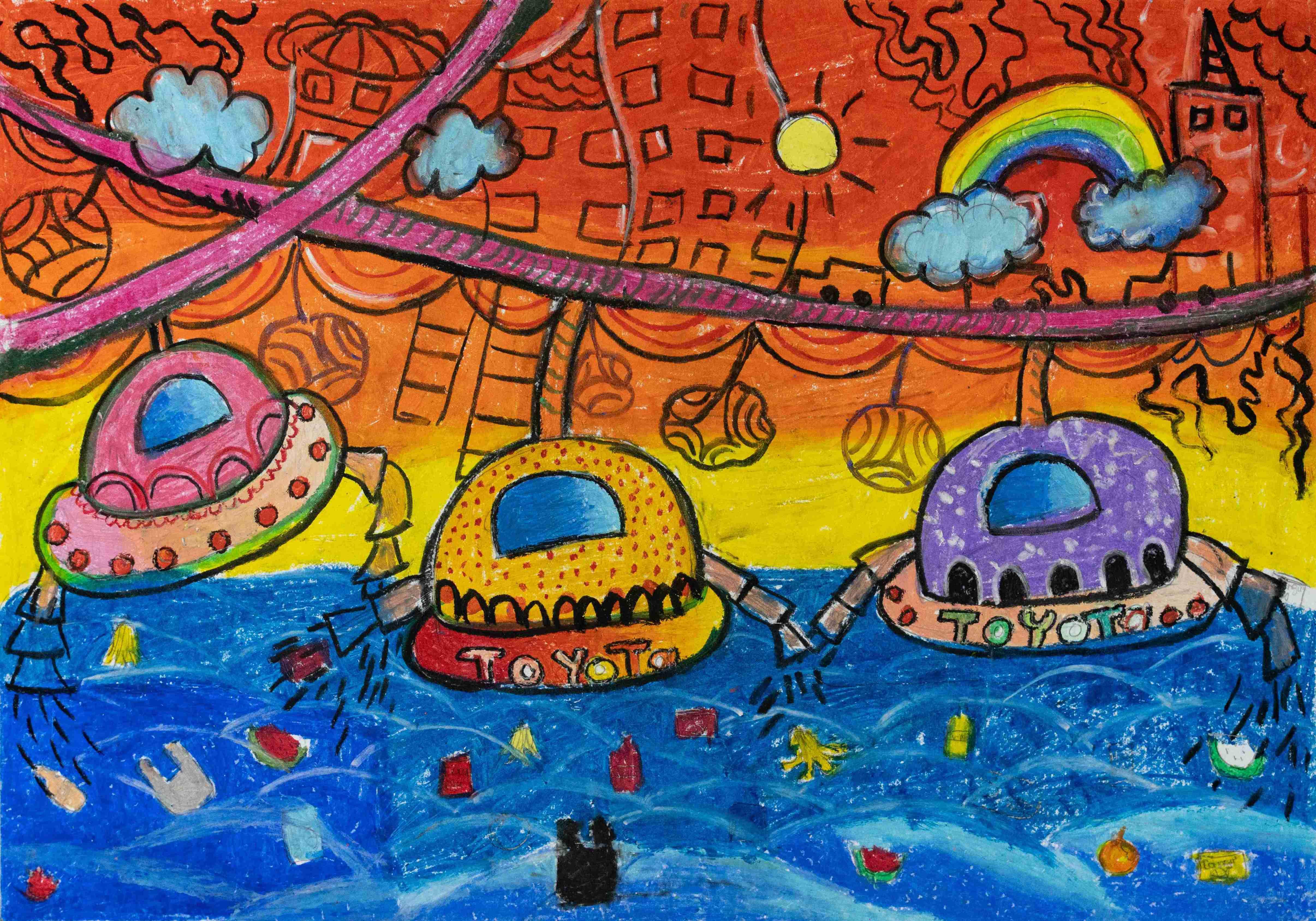 Xe cáp treo hút rác và làm sạch nước tại các bãi biển du lịch