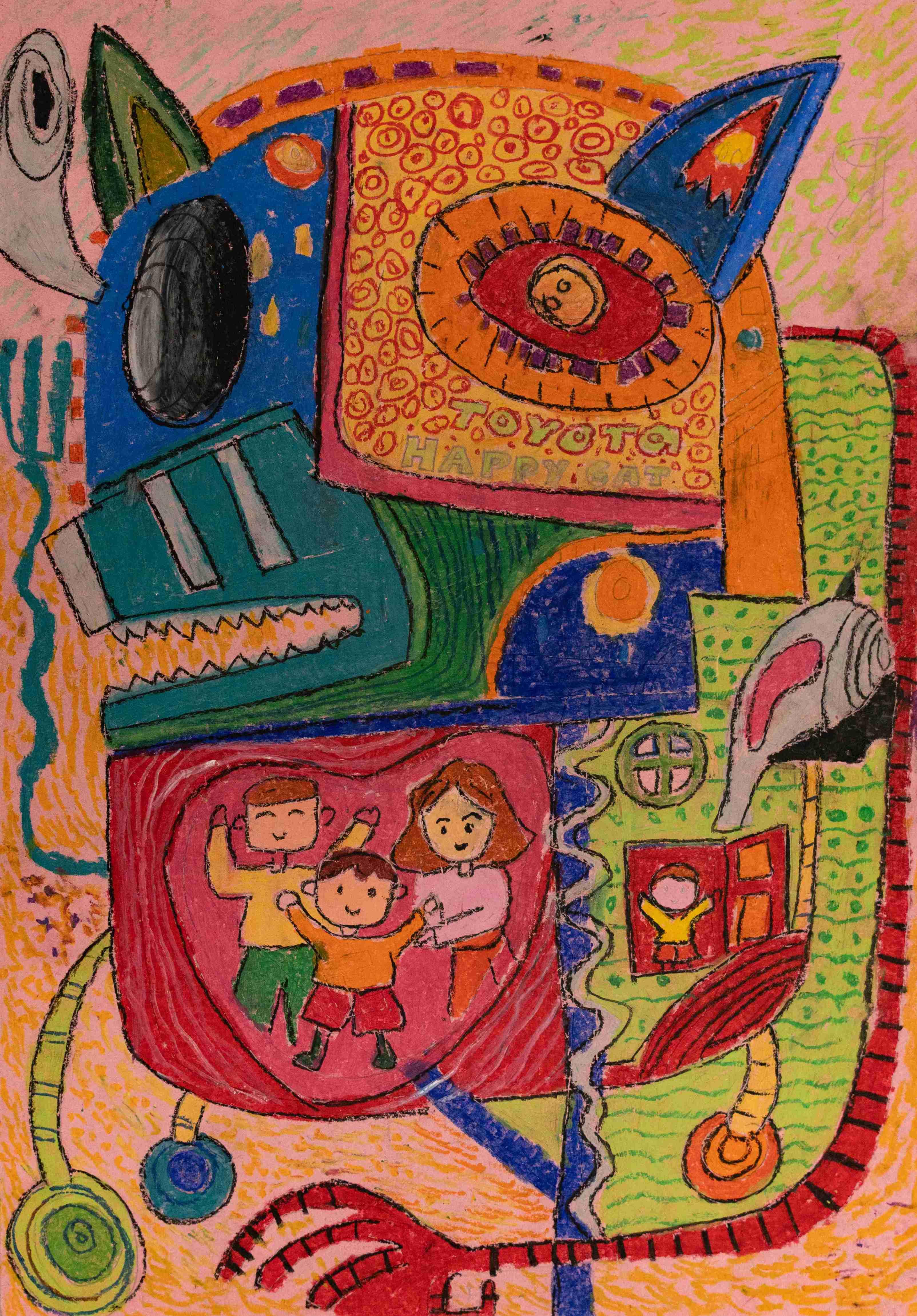 Chiếc xe robot mèo vui vẻ giúp gia đình em luôn mạnh khỏe, sống hạnh phúc và di chuyển an toàn