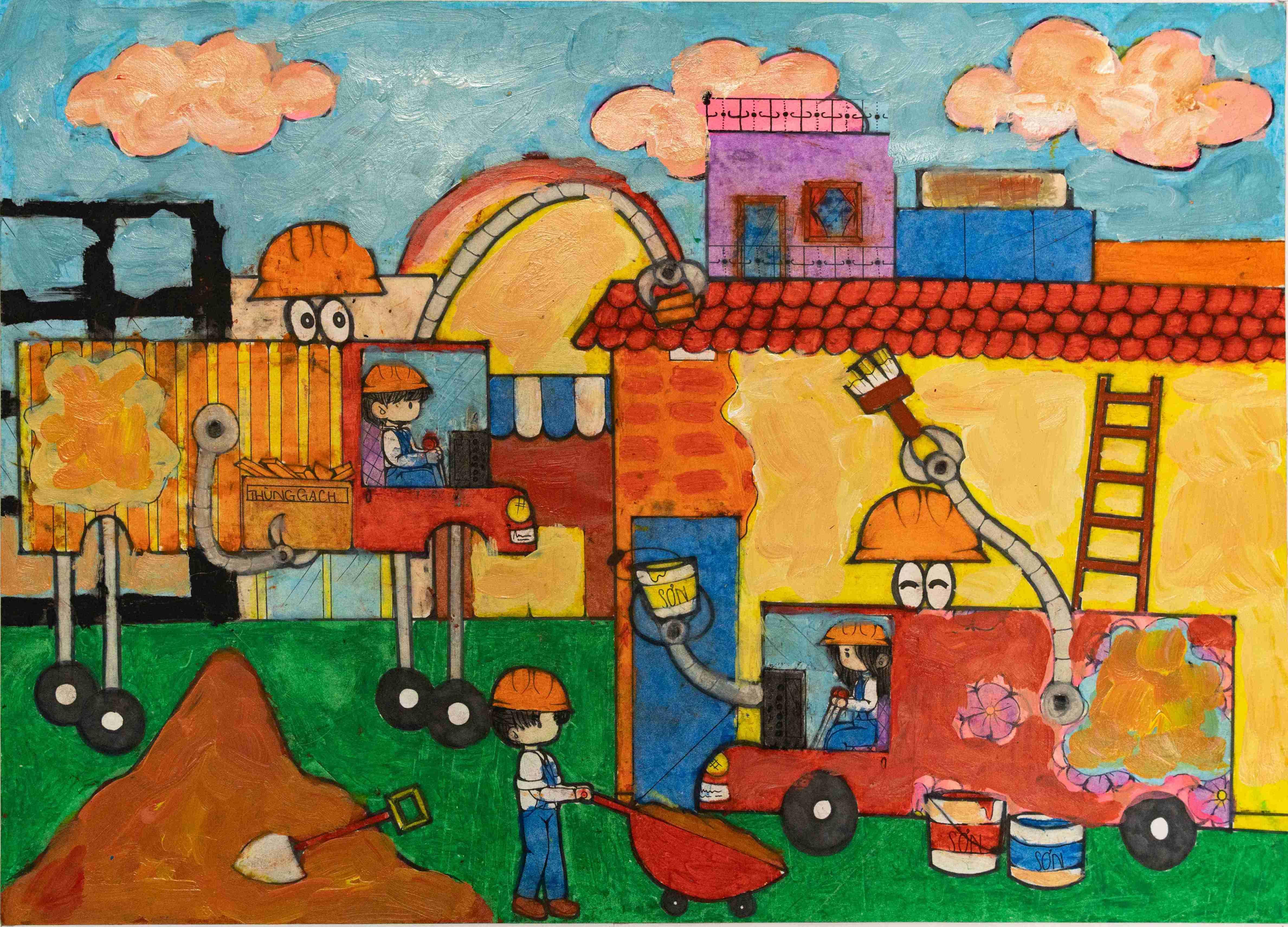 Xe sơn, sửa, chỉnh trang làm đẹp những ngôi nhà mặt phố