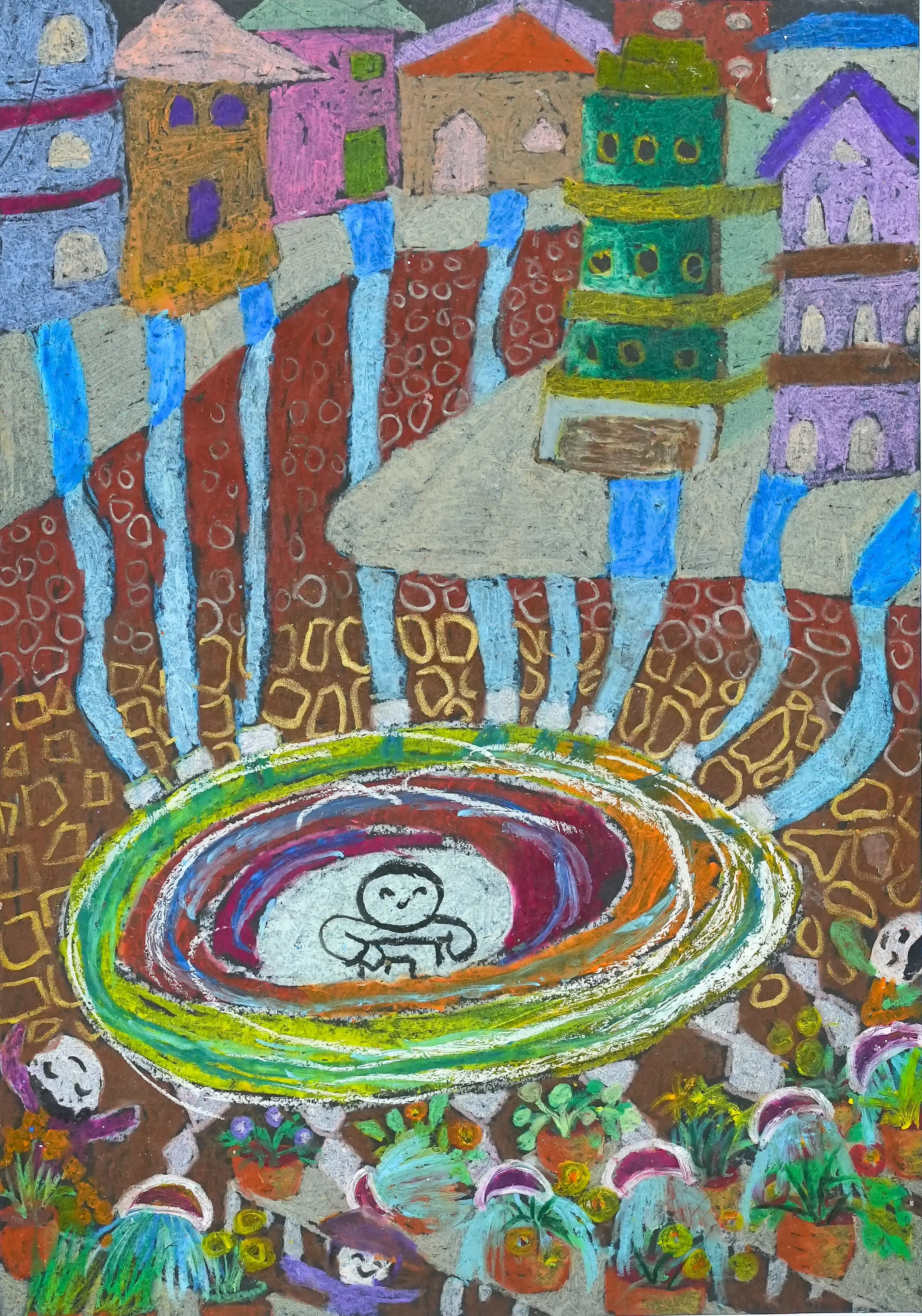 Chiếc xe lấy nước thải từ các hộ dân lọc thành nước tưới cây cho mùa màng