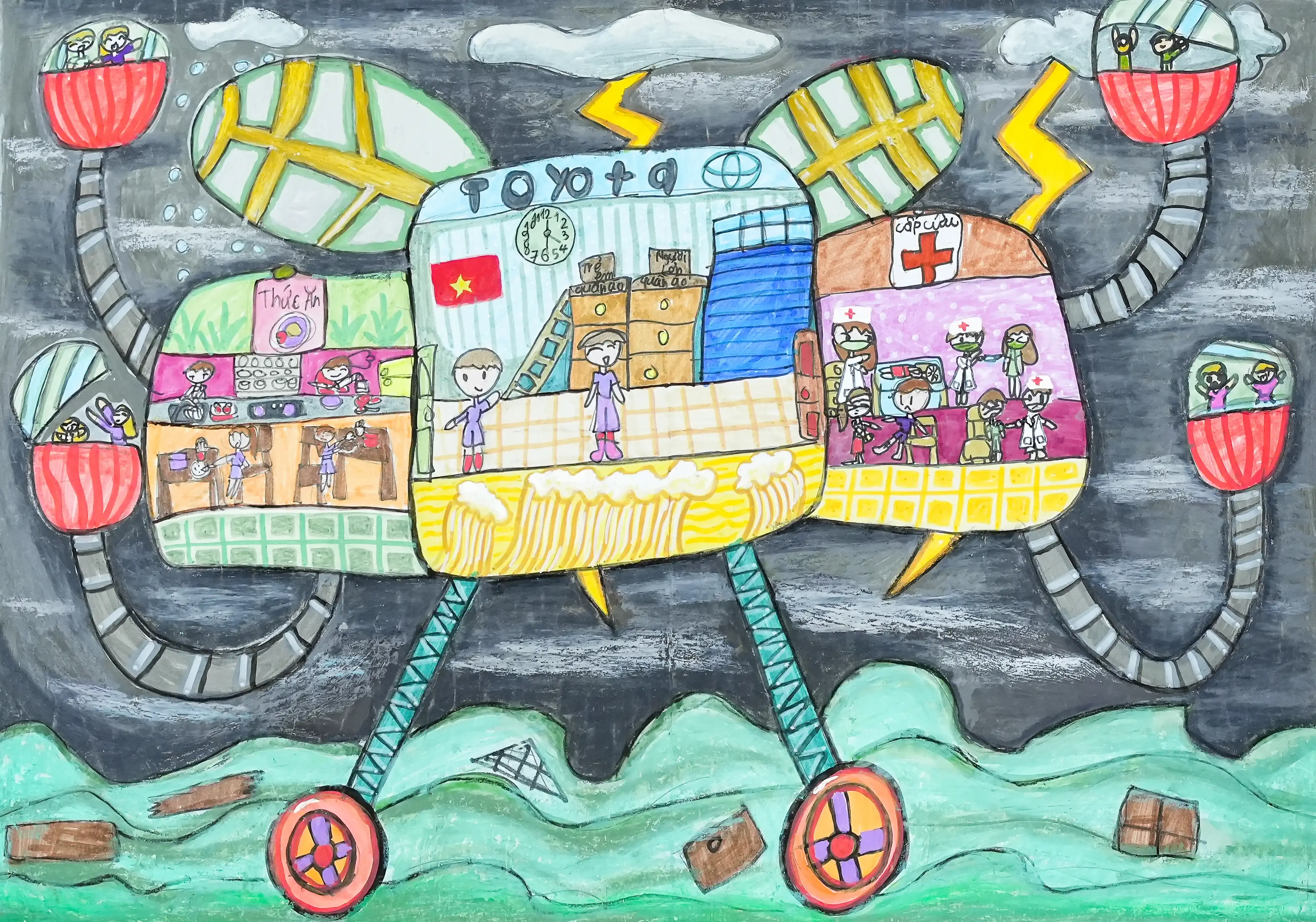 Ô tô cứu thương đa năng có thể kết nối với các bệnh viện và bác sỹ giỏi chuyên môn xử lý mọi tình huống cấp cứu nguy kịch và khẩn cấp