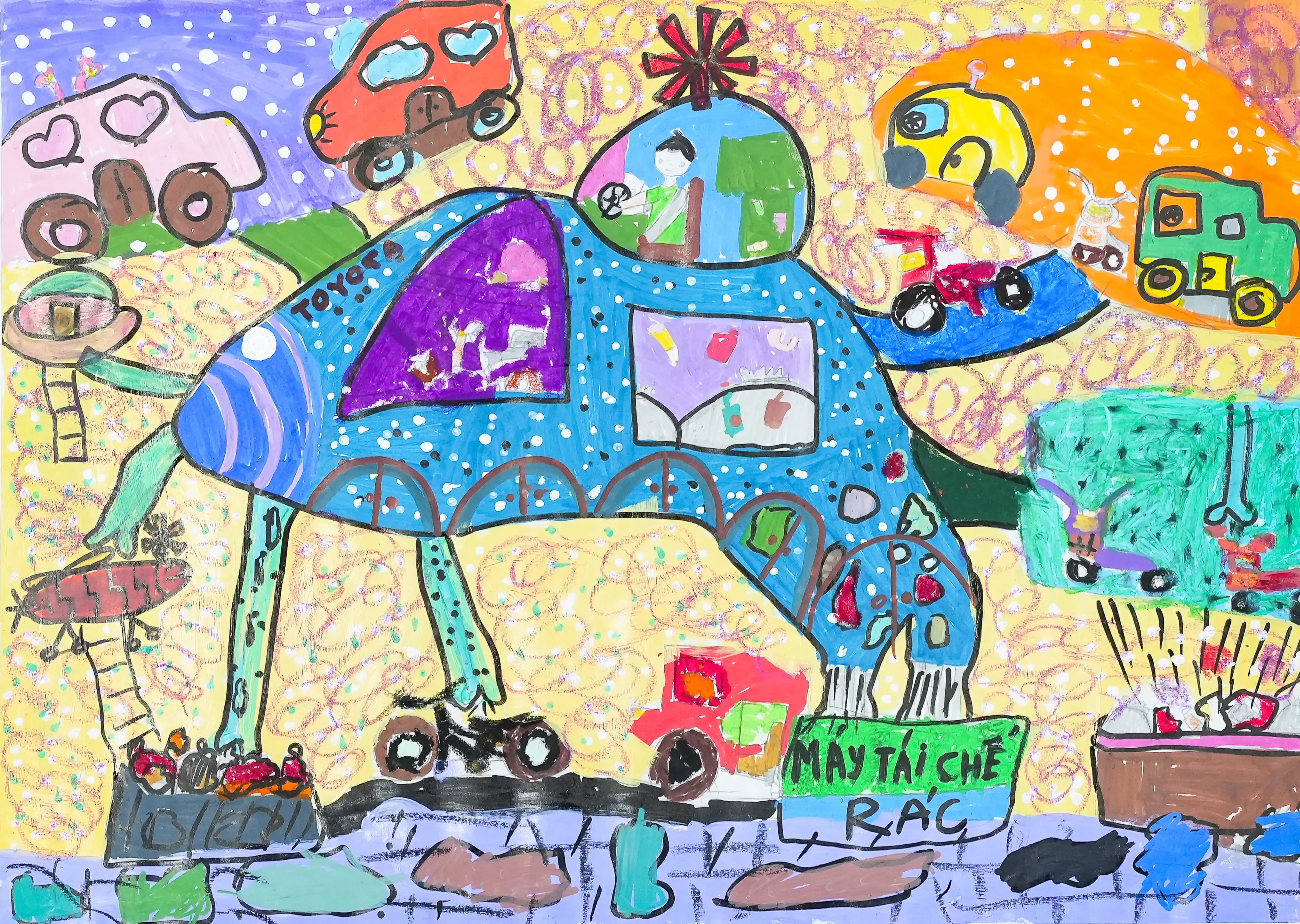 Ô tô thu gom rác thải nhựa