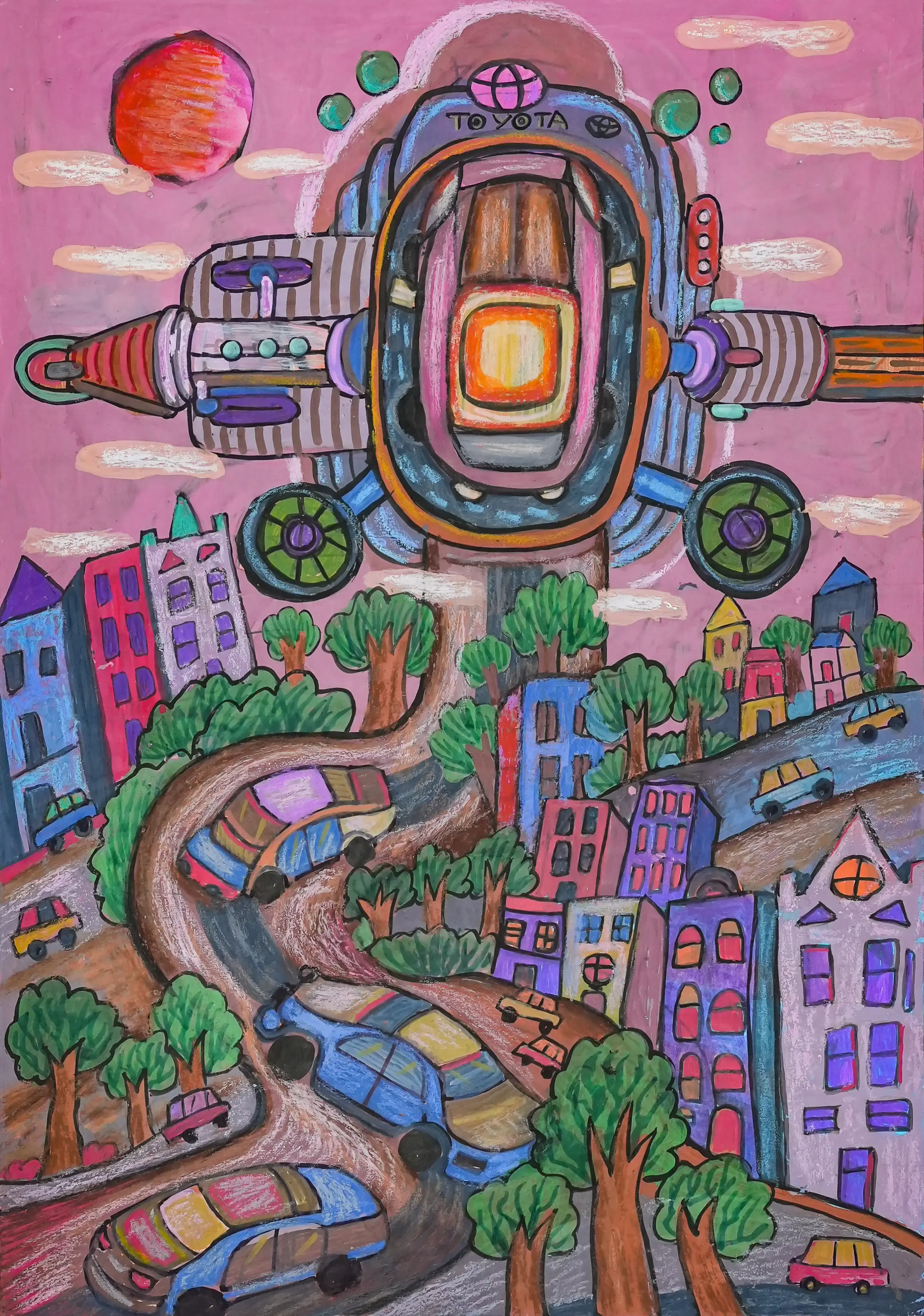 Xe ô tô điện tử tự thu nhỏ hoặc tăng thể tích để di chuyển phù hợp với địa hình nơi chật hẹp hay rộng lớn của đường giao thông