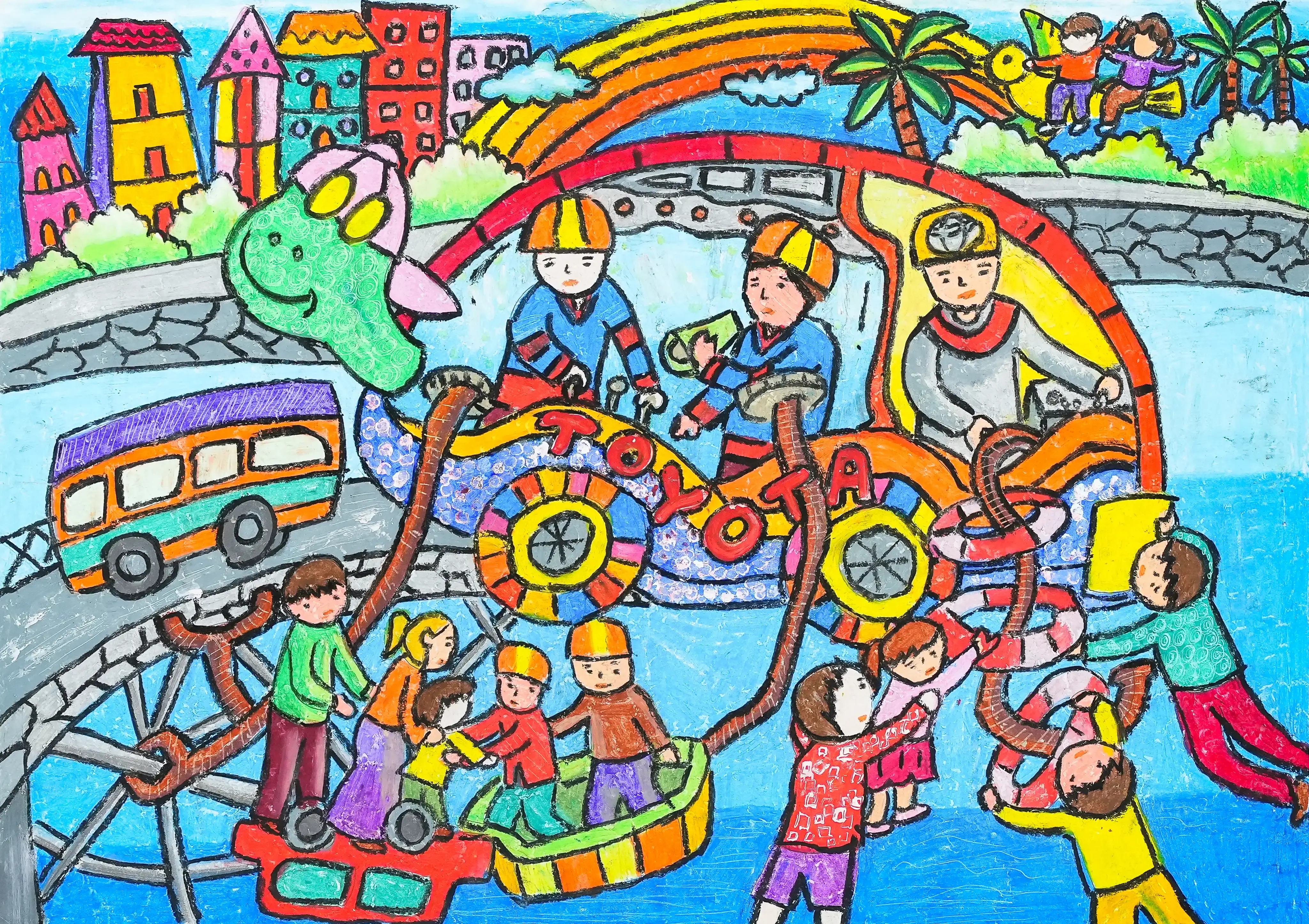 Ô tô giúp phát hiện và cứu giúp người trong lũ lụt, sửa chữa cầu để giúp xe cộ lưu thông an toàn trong mưa bão