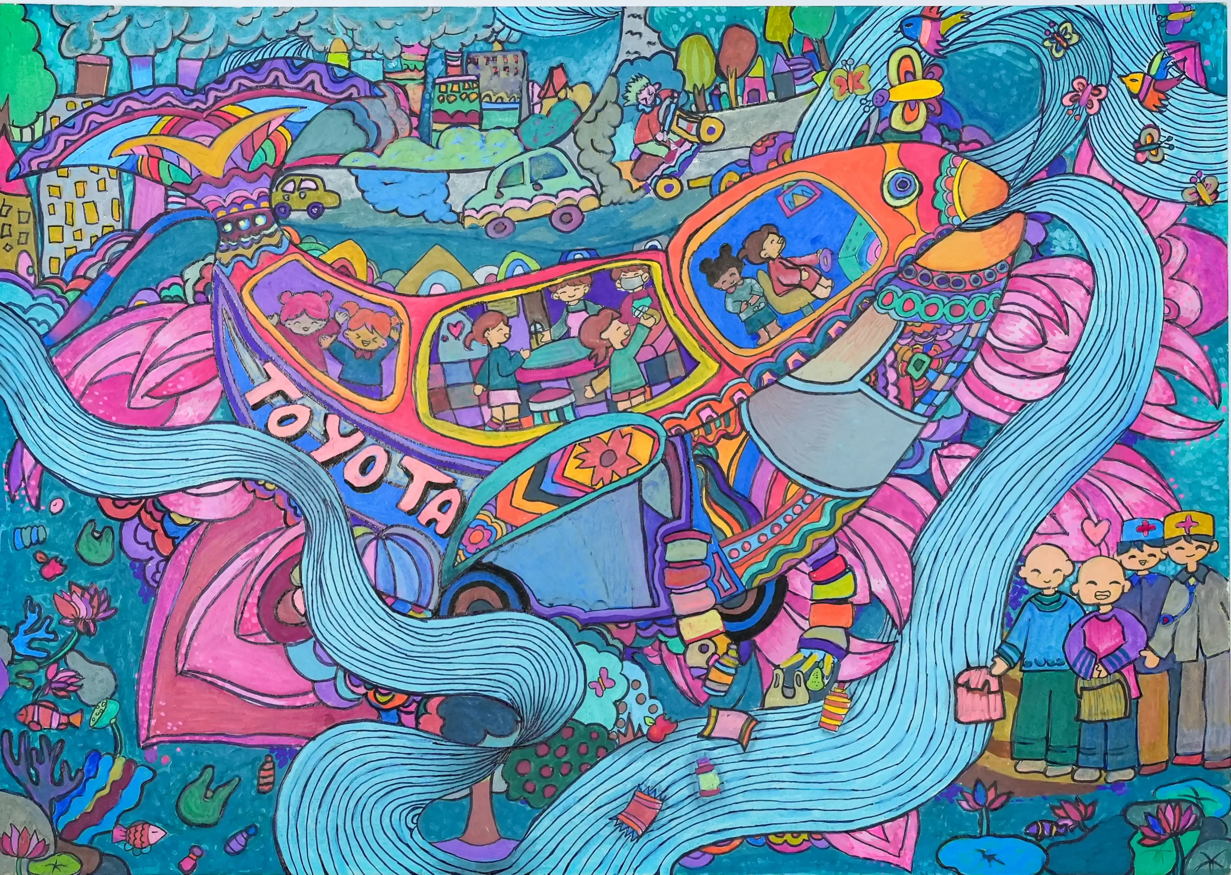 Chiếc ô tô chữa lành tổn thương - tái tạo tóc giả