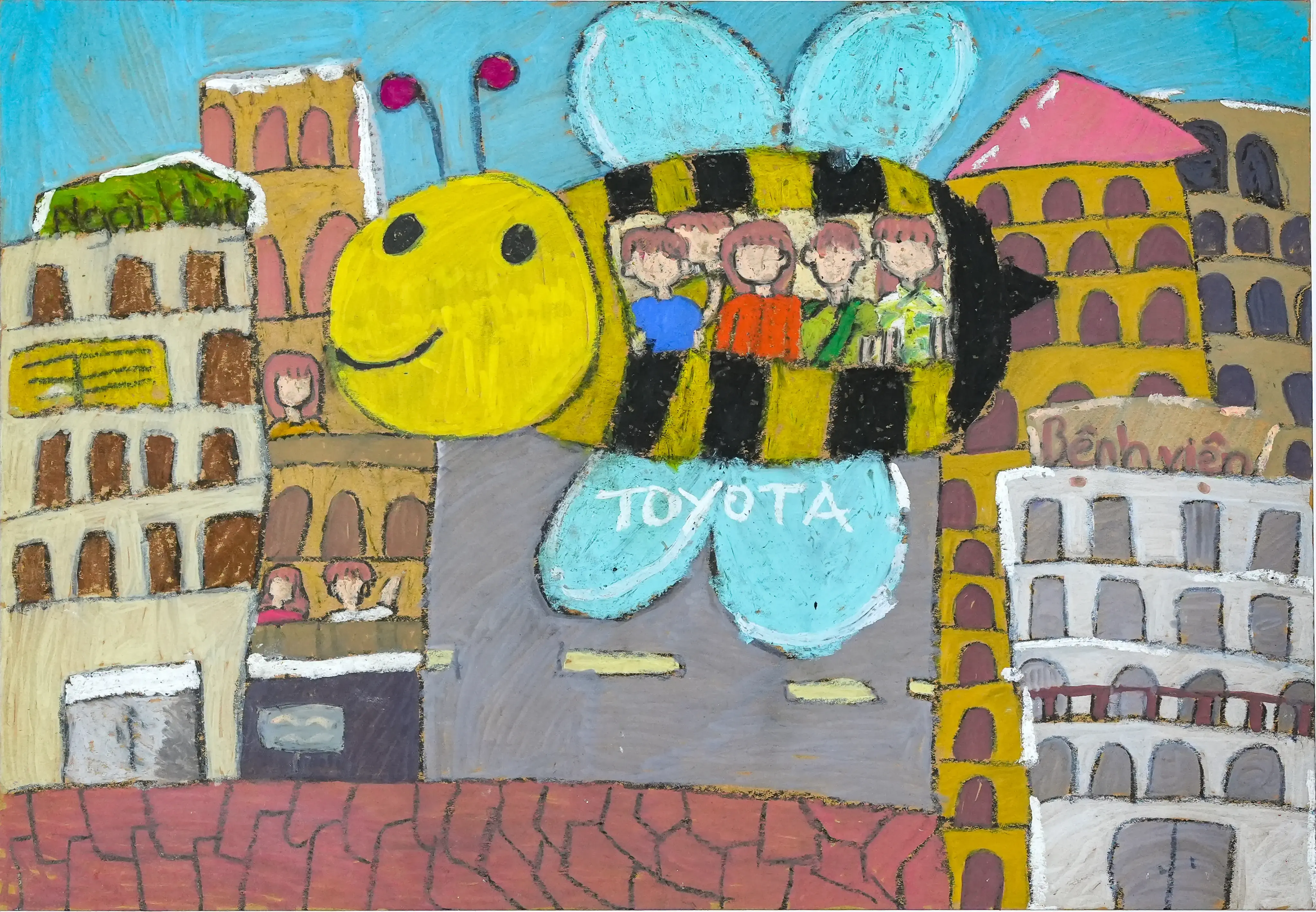 Chú ong du lịch - chú ong như chiếc xe buýt đưa em và các bạn đến trường, du lịch khắp nơi