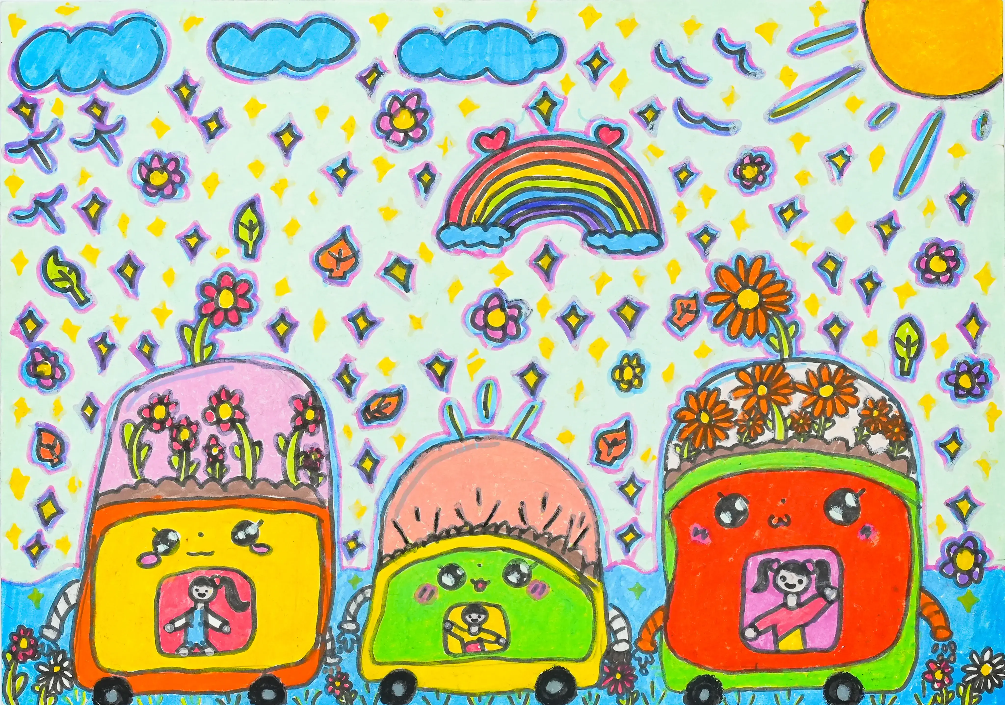 Ô tô có thể trồng cây, trồng hoa giúp môi trường xanh đẹp hơn