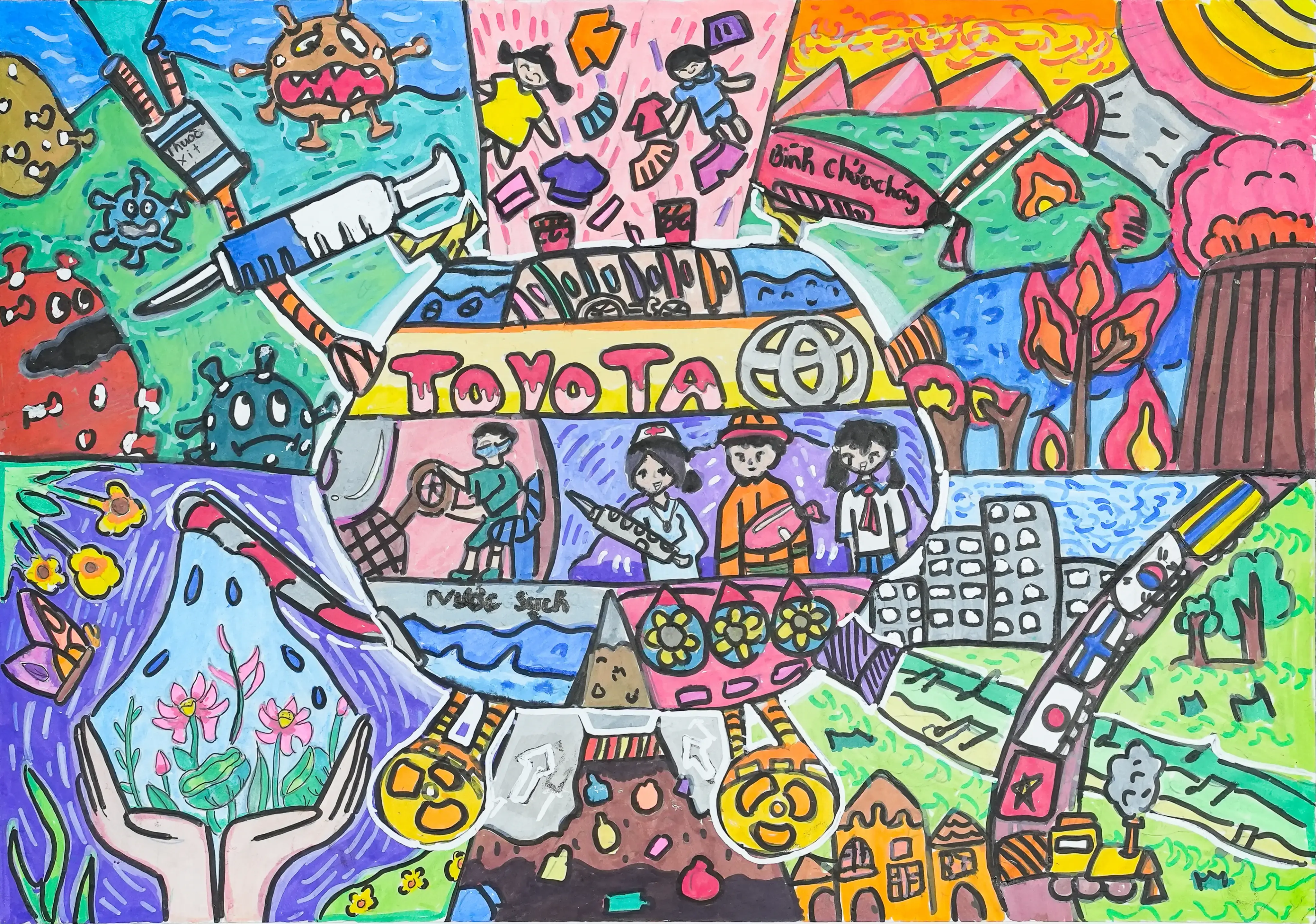 Chiếc ô tô đa chức năng, tiêu diệt mọi virut cung cấp oxi, phân bón cho ruộng nương, cung cấp lương thực cho vùng có thiên tai, hạn hán