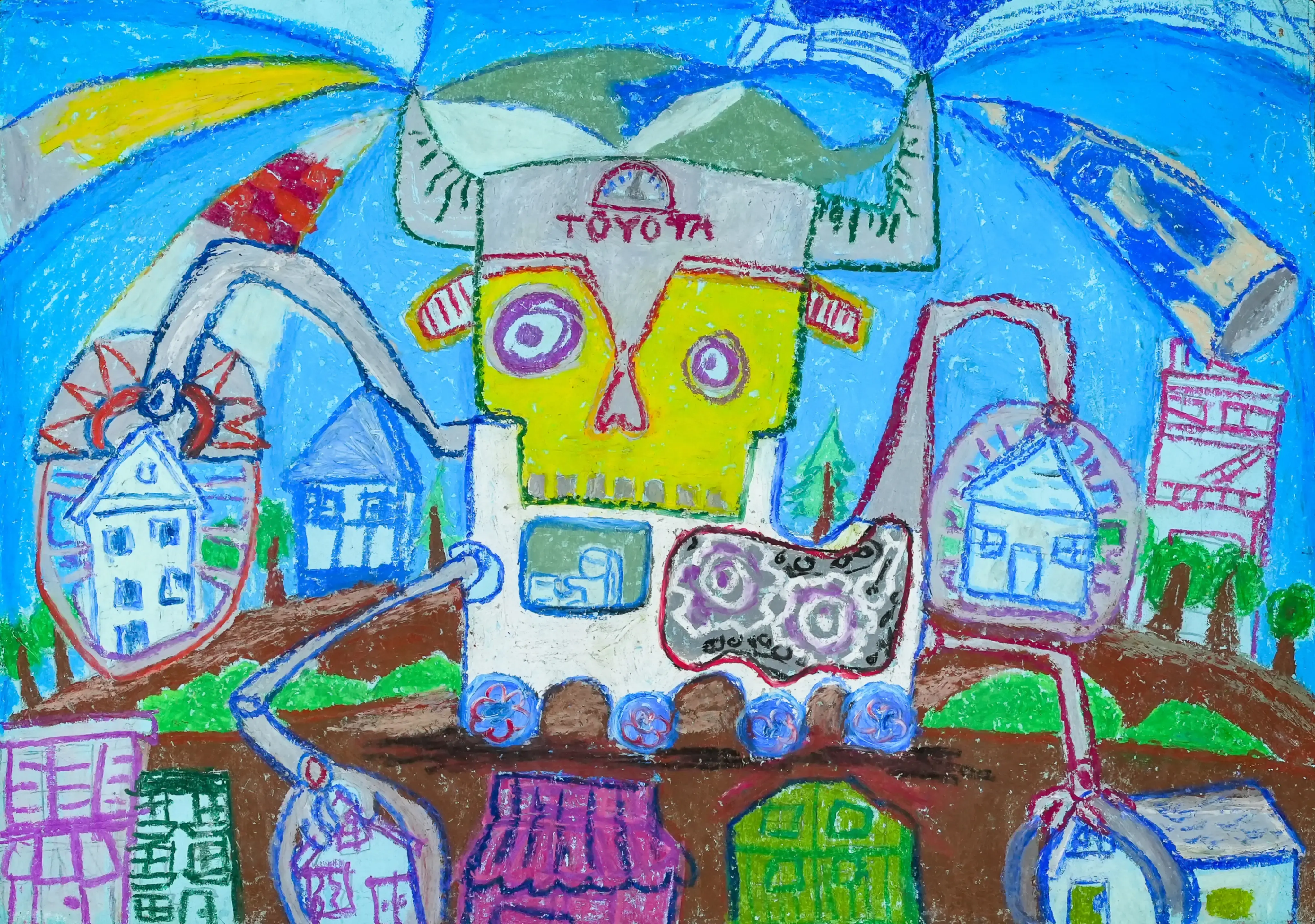 Toyota hình con trâu mạnh mẽ giúp di dời nhà dân trong vùng bão lũ một cách an toàn, giúp bảo vệ tính mạng và của cải của người dân