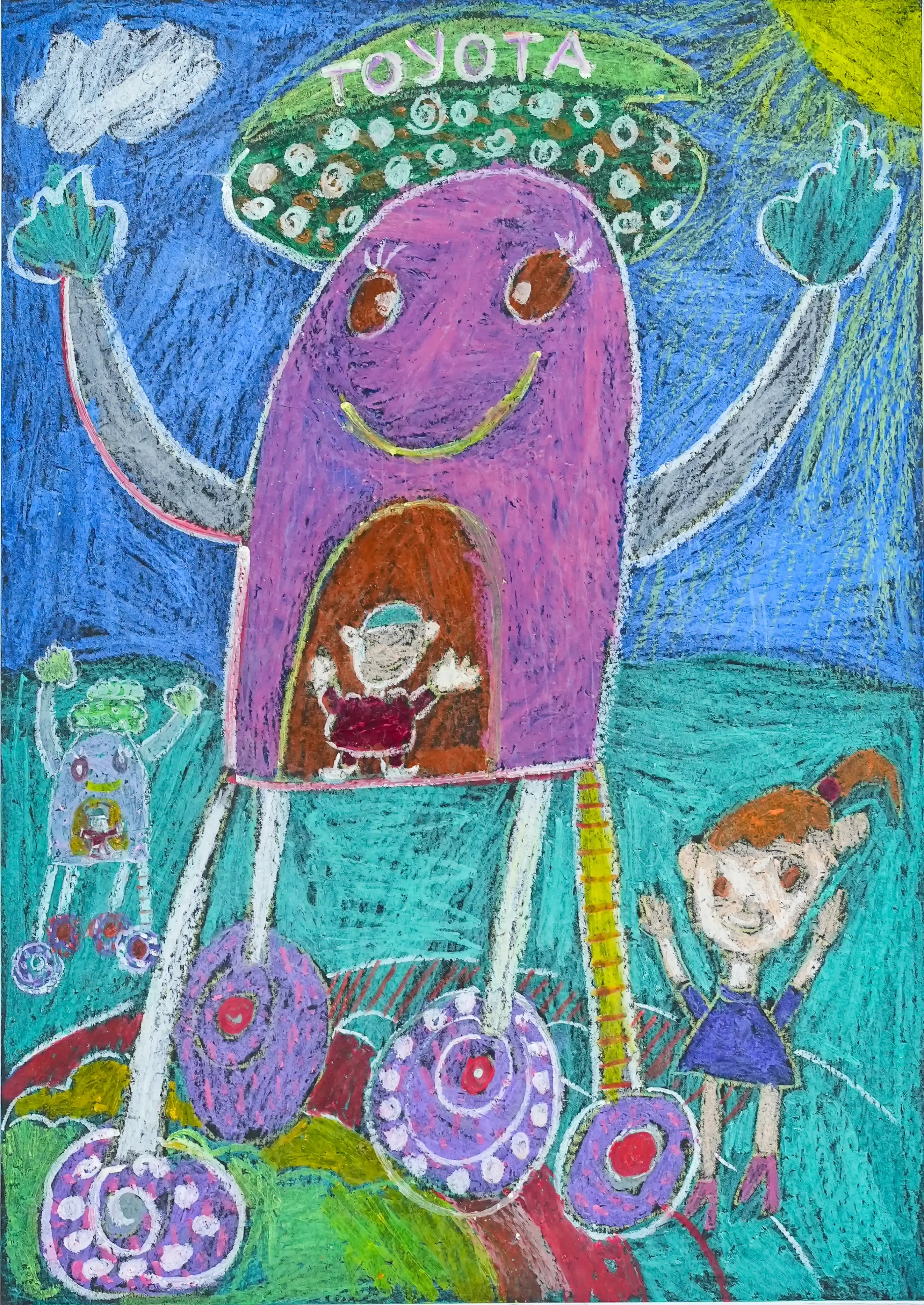 Xe Toyota chạy bằng năng lượng mặt trời từ pin tích hợp trên vỏ xe, có thể thu nhỏ và phóng to để phù hợp di chuyển trên mọi địa hình