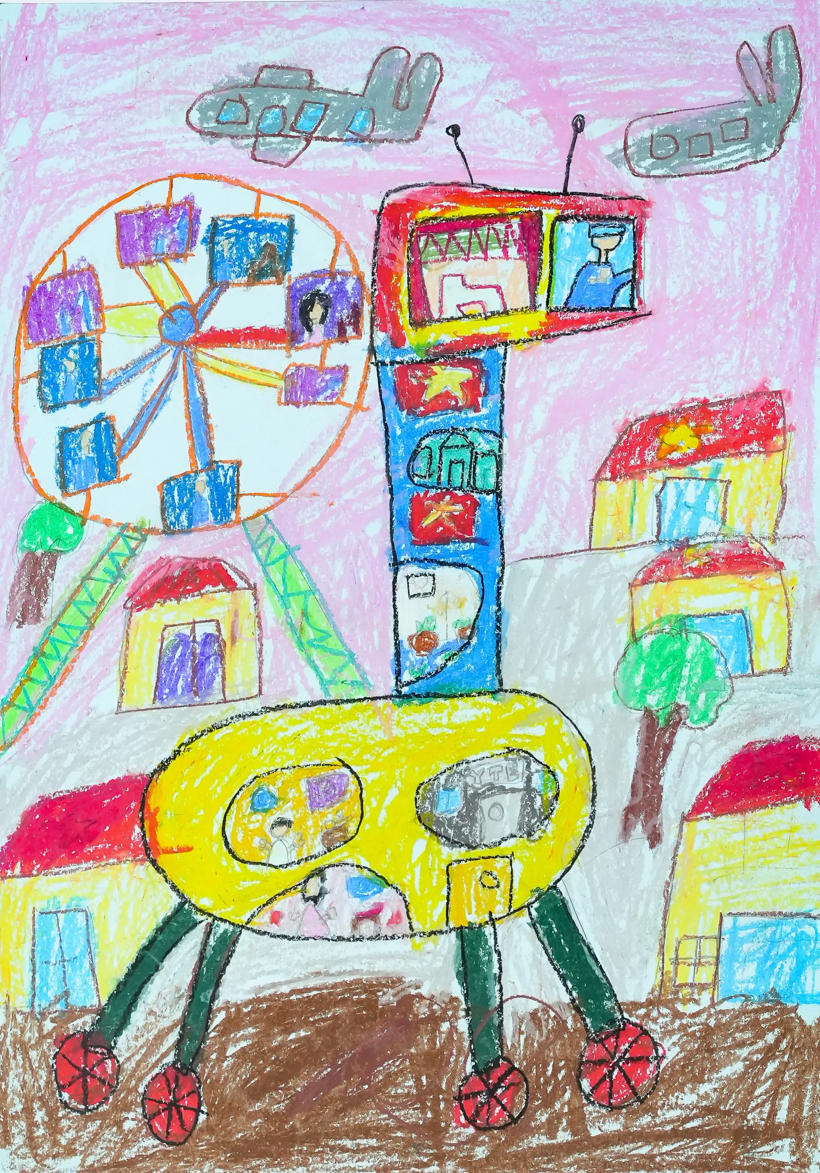 Xe ô tô hươu cao cổ cứu nạn công viên