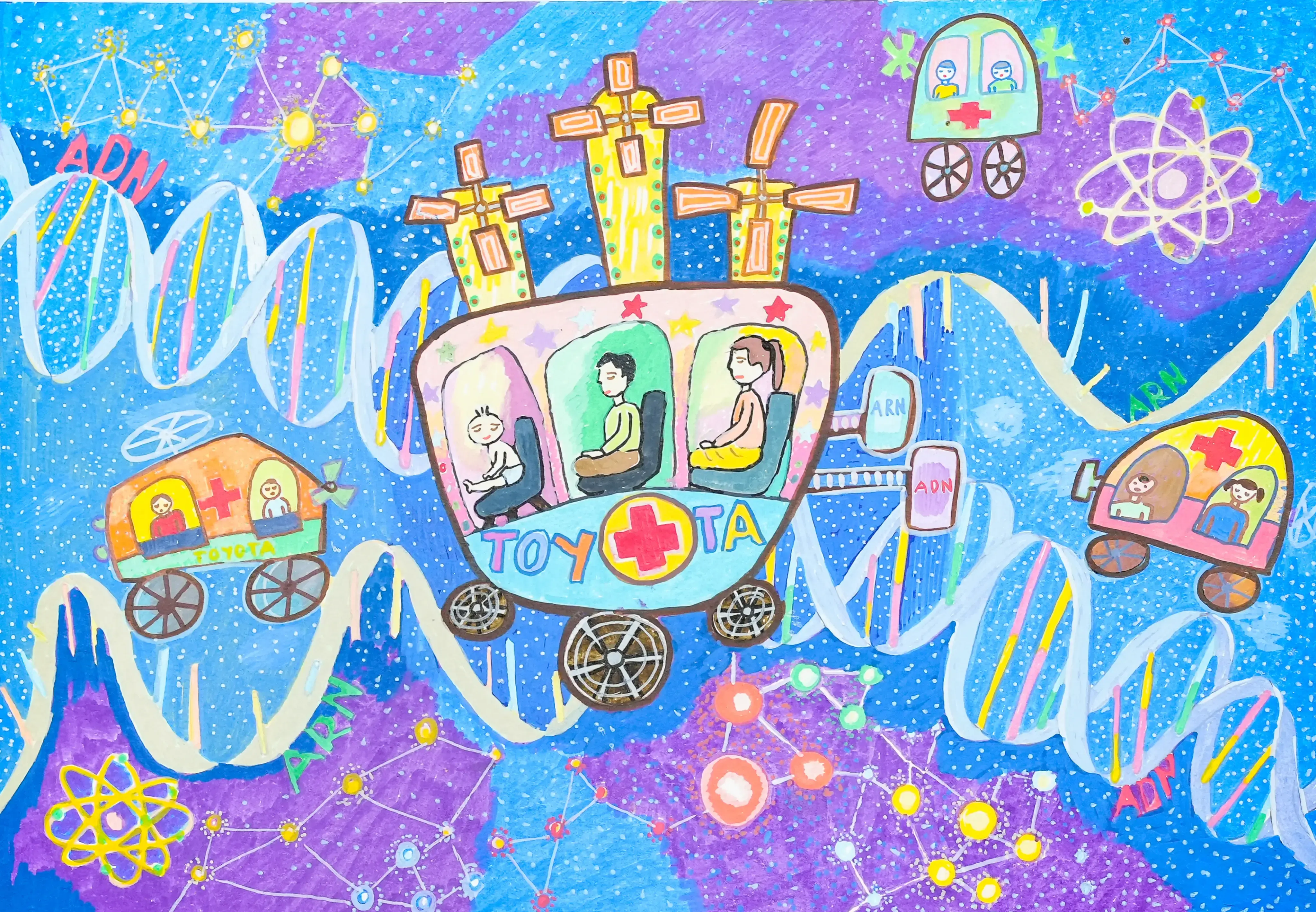 Xe Toyota đưa người bệnh ra ngoài không gian để sửa chữa gen lỗi và tế bào gây bệnh hiểm nghèo, giúp người bệnh khỏe mạnh, trở về cuộc sống bình thường