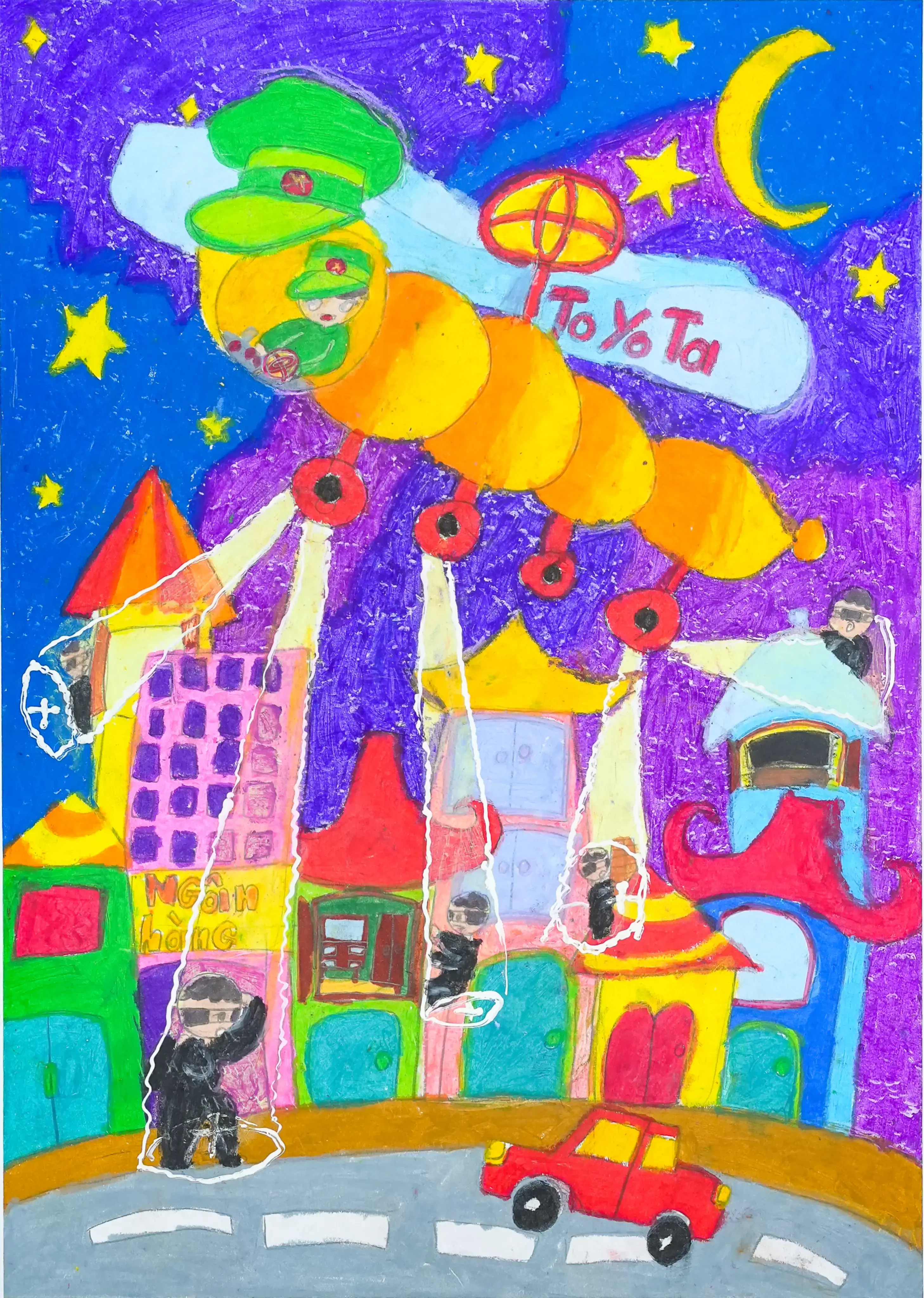 Ô tô đom đóm cảnh sát định vị và truy bắt tội phạm nhanh gọn trong đêm tối